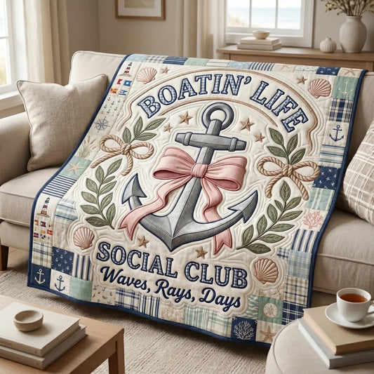 Boating Life Quilt Blanket