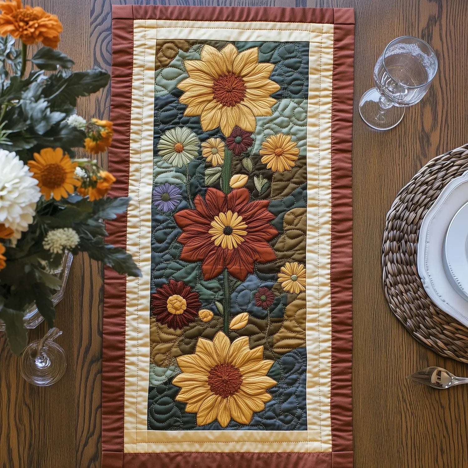 Boho Desert Quilted Table Runner