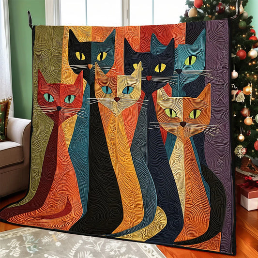 Bold Whiskers Quilt Blanket