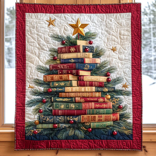 Book Christmas Quilt Blanket