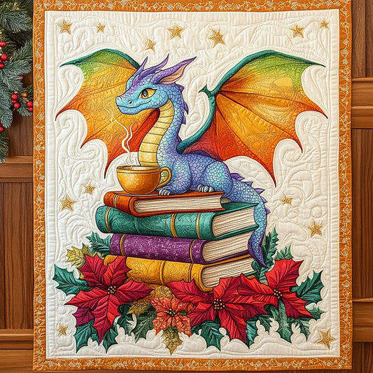 Book Light Dragon Quilt Blanket