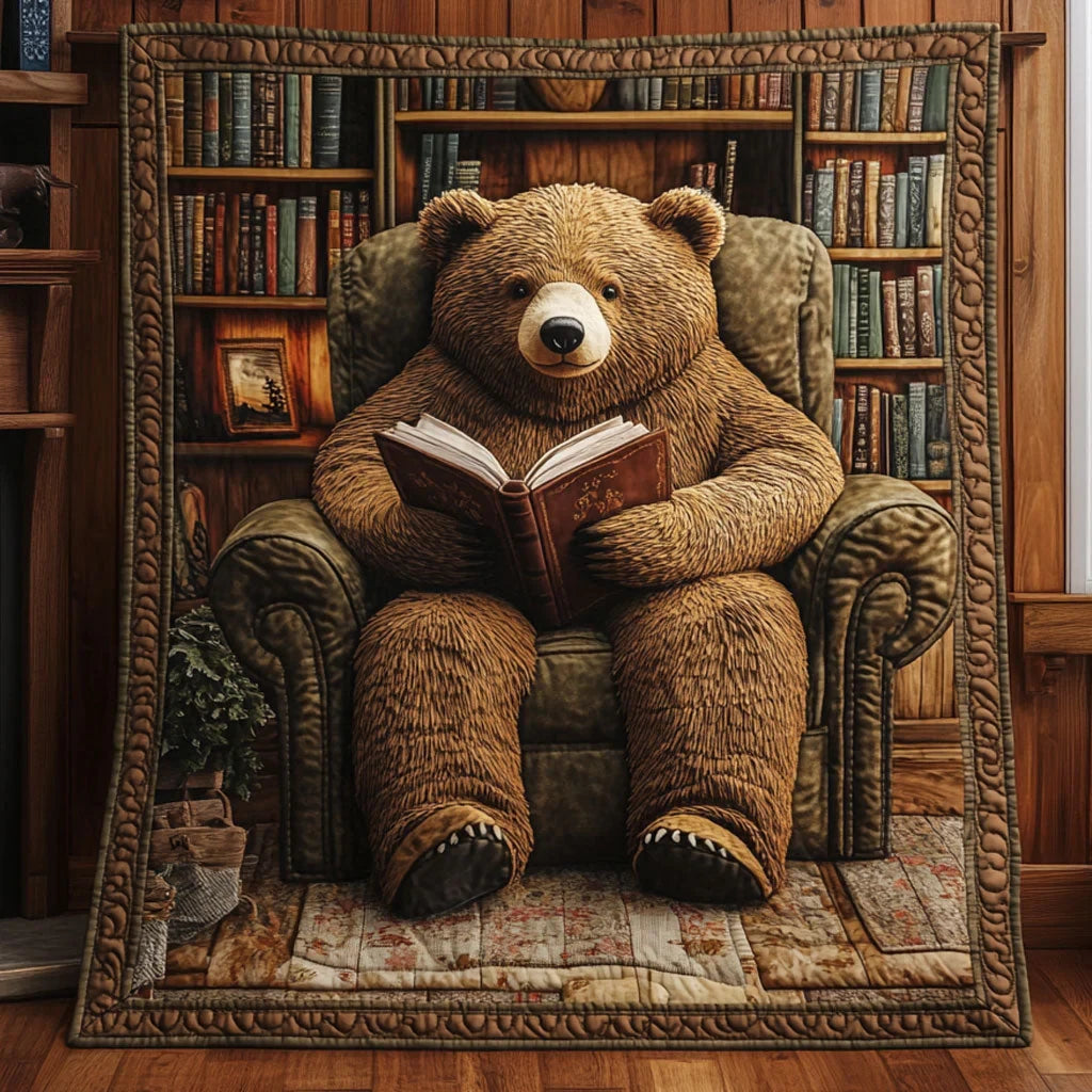 Bookish Bear Quilt Blanket
