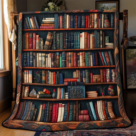 Bookself Vintage Quilt Blanket