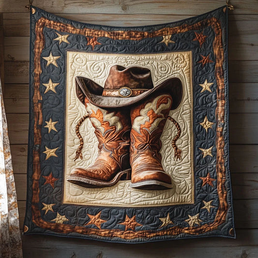 Boots And Glory Quilt Blanket