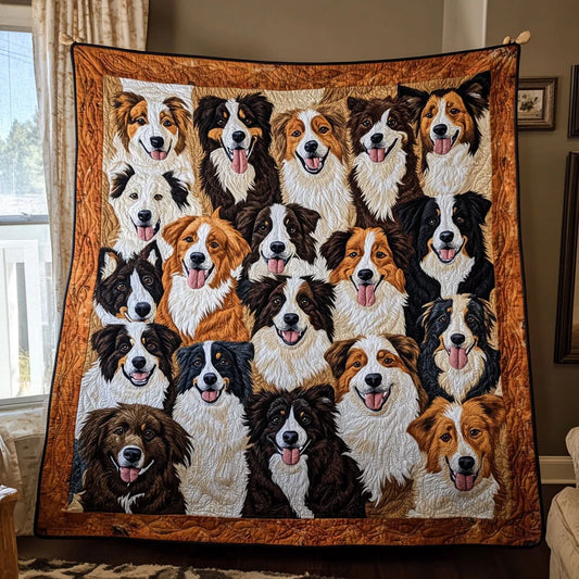 Border Collie Quilt Blanket