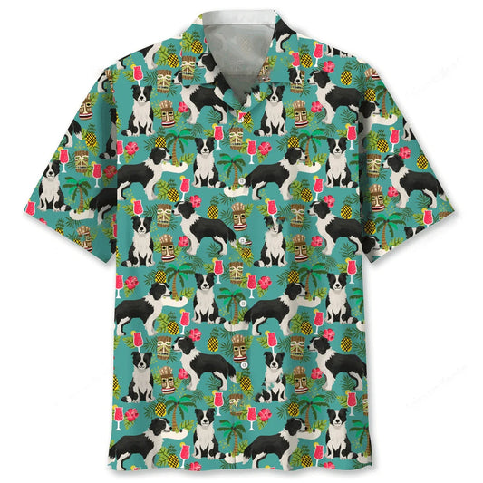 Border Collie Hawaiian Beach Hawaiian Shirt