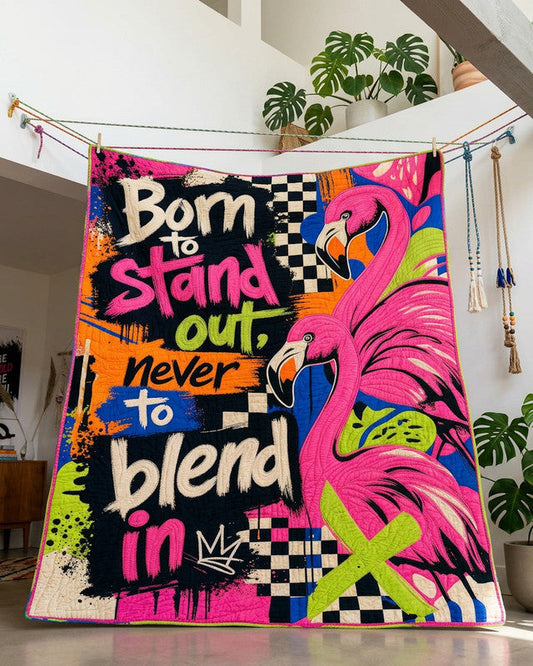 Born to Stand Out Quilt Blanket - Quilted Blanket by OtterMia