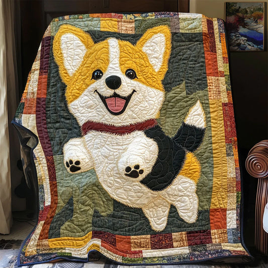 Bouncy Pup Quilt Blanket