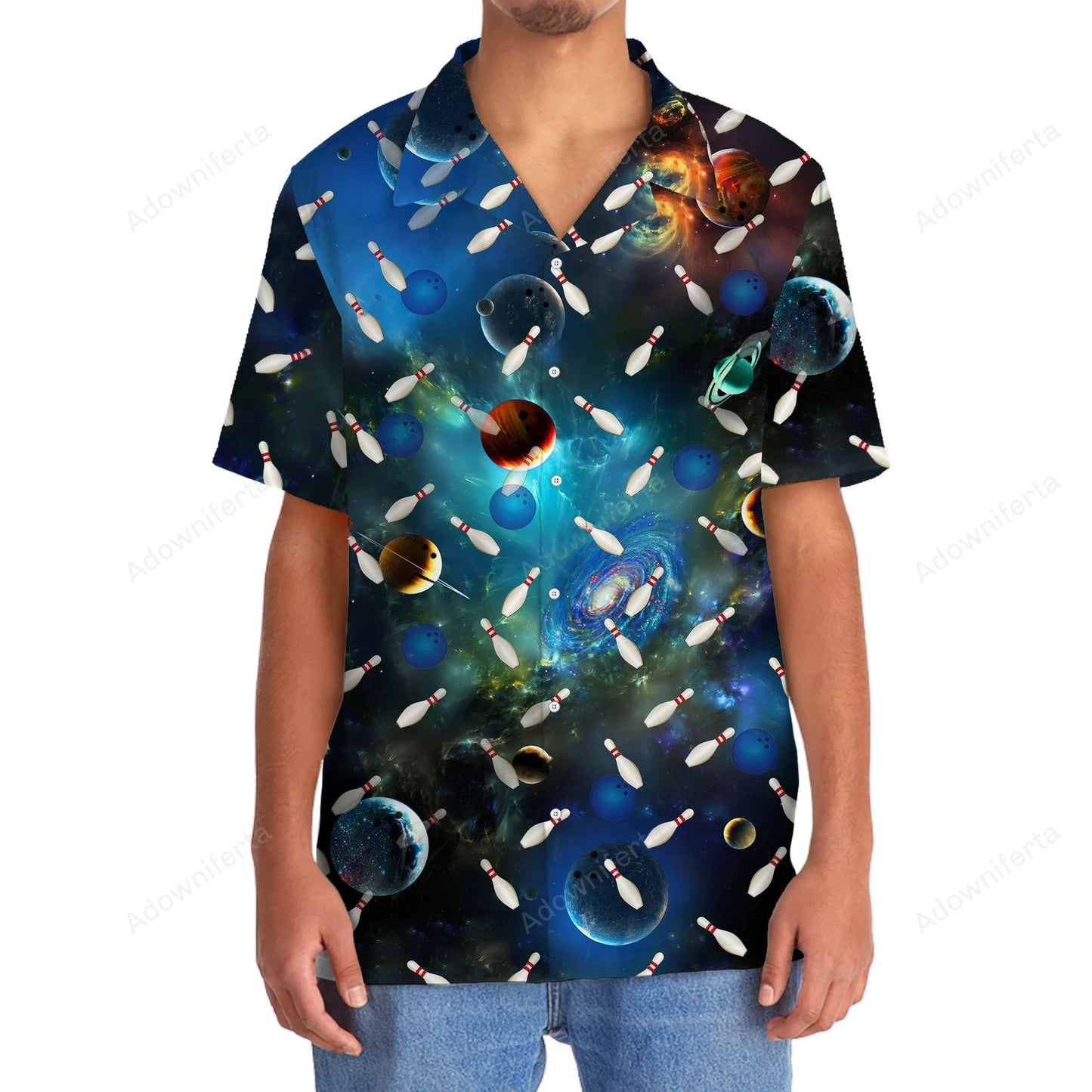Bowling Space Hawaiian Shirt