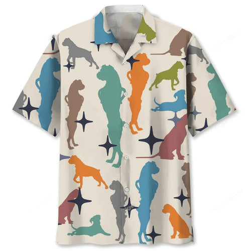 Boxer Colorful Hawaiian Shirt - M - hawaiian shirt