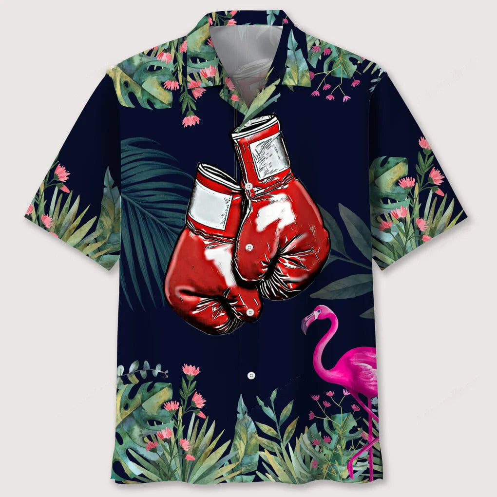 Boxing Tropical Leaf Hawaiian Shirt