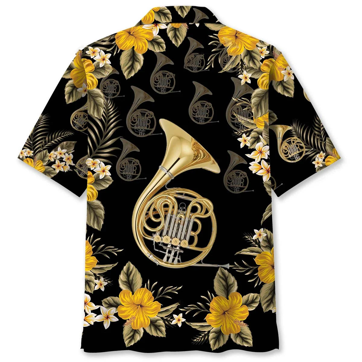 Brass French Horn Hawaiian Shirt