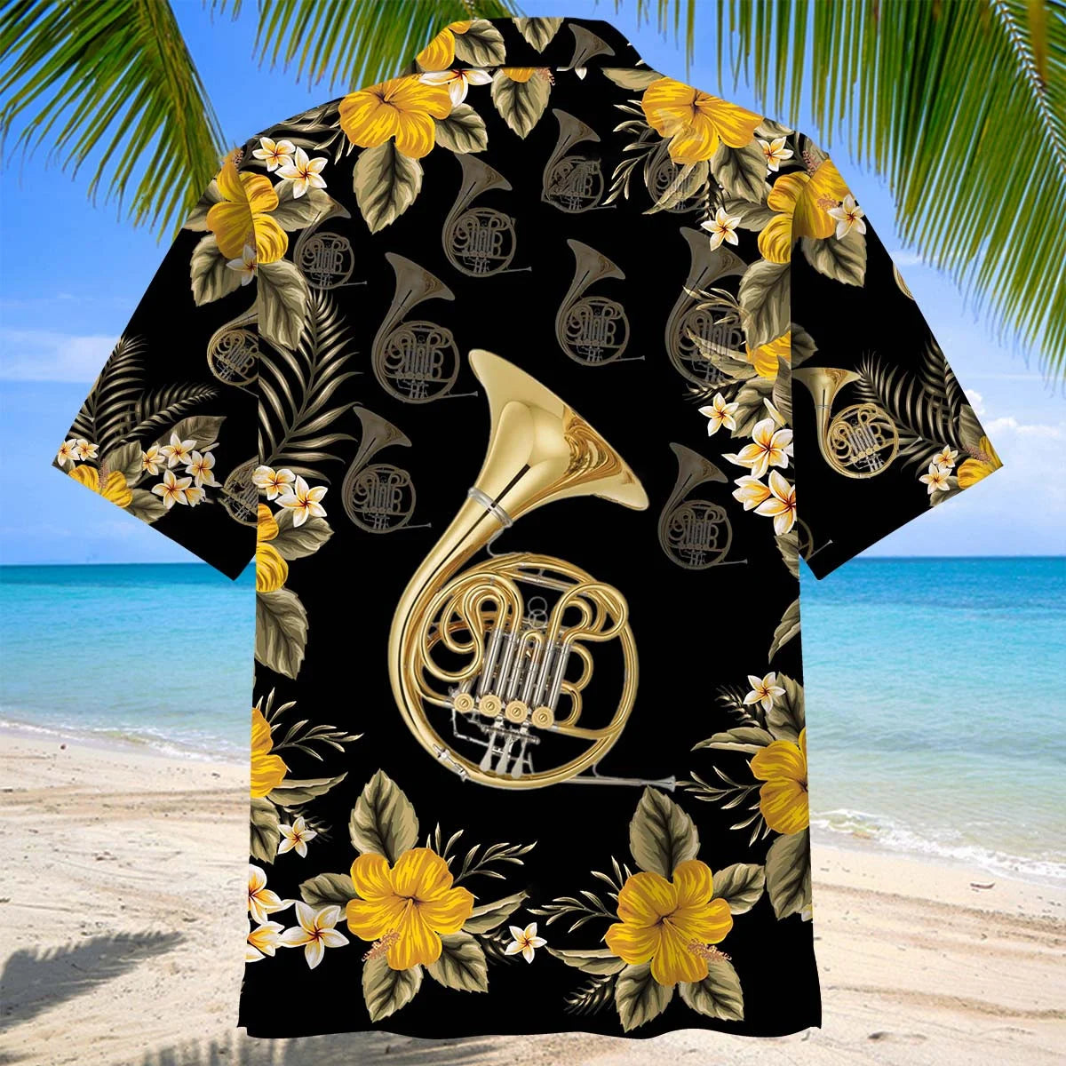 Brass French Horn Hawaiian Shirt