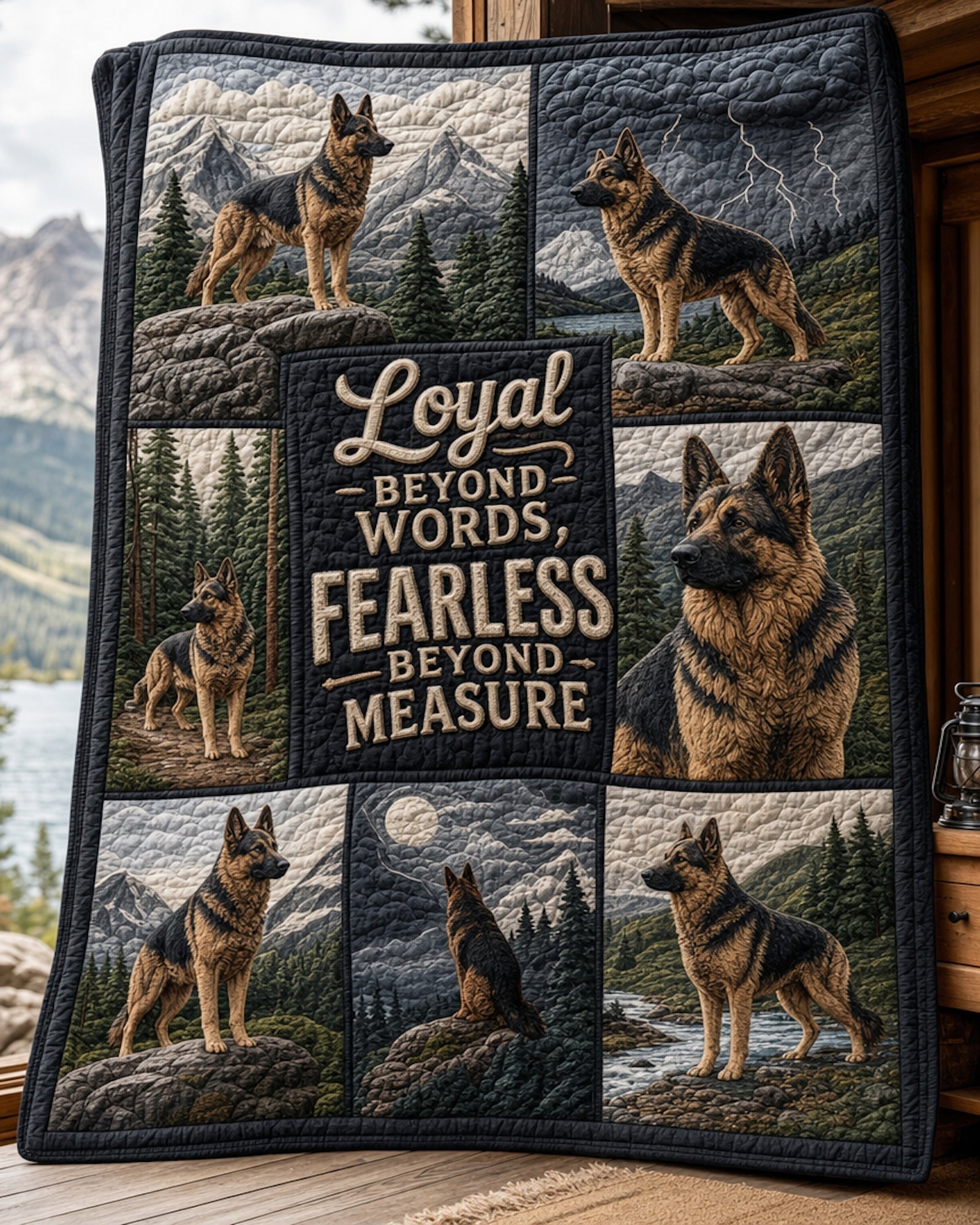 Brave Heart Quilt Blanket - Quilted Blanket by OtterMia