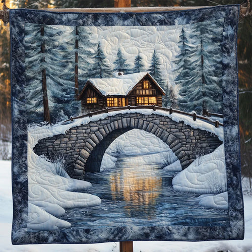 Bridge Over Village Quilt Blanket