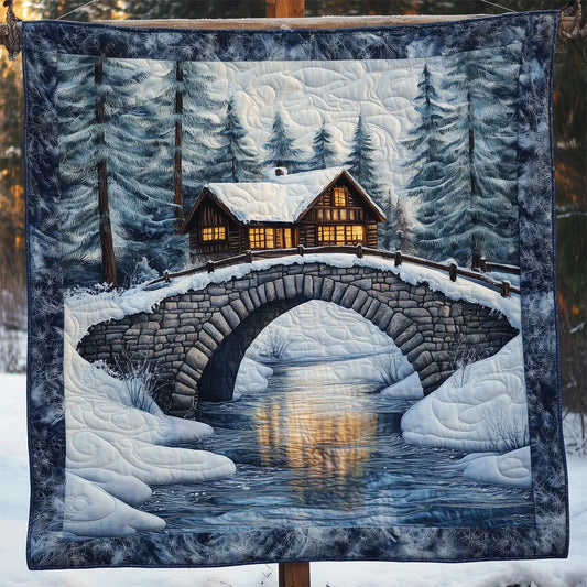 Bridge Over Village Quilt Blanket