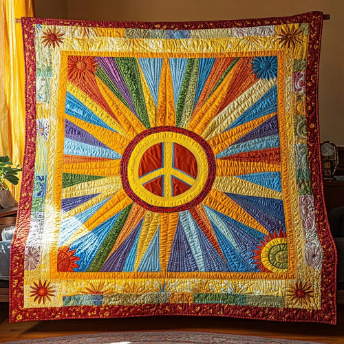 Bright Peace Quilt Blanket