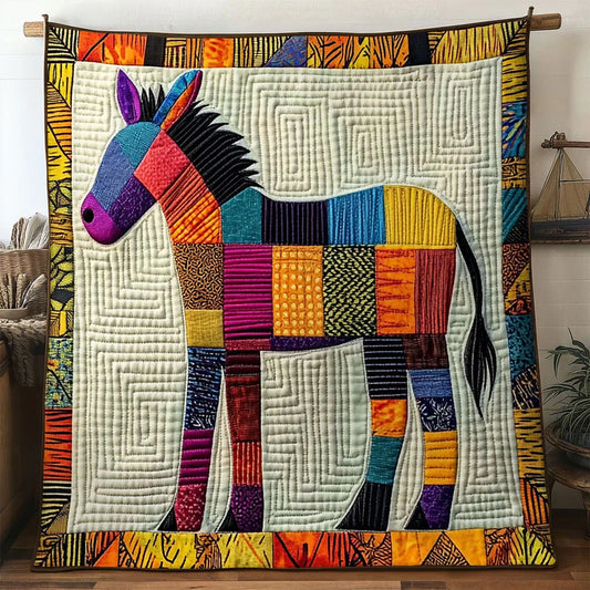 Bright Soul Donkey Quilt Blanket