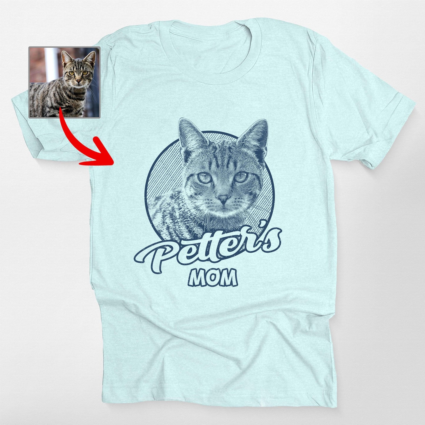 Brilliant Personalized Cat Bella Canvas Unisex T-Shirt (view 3)