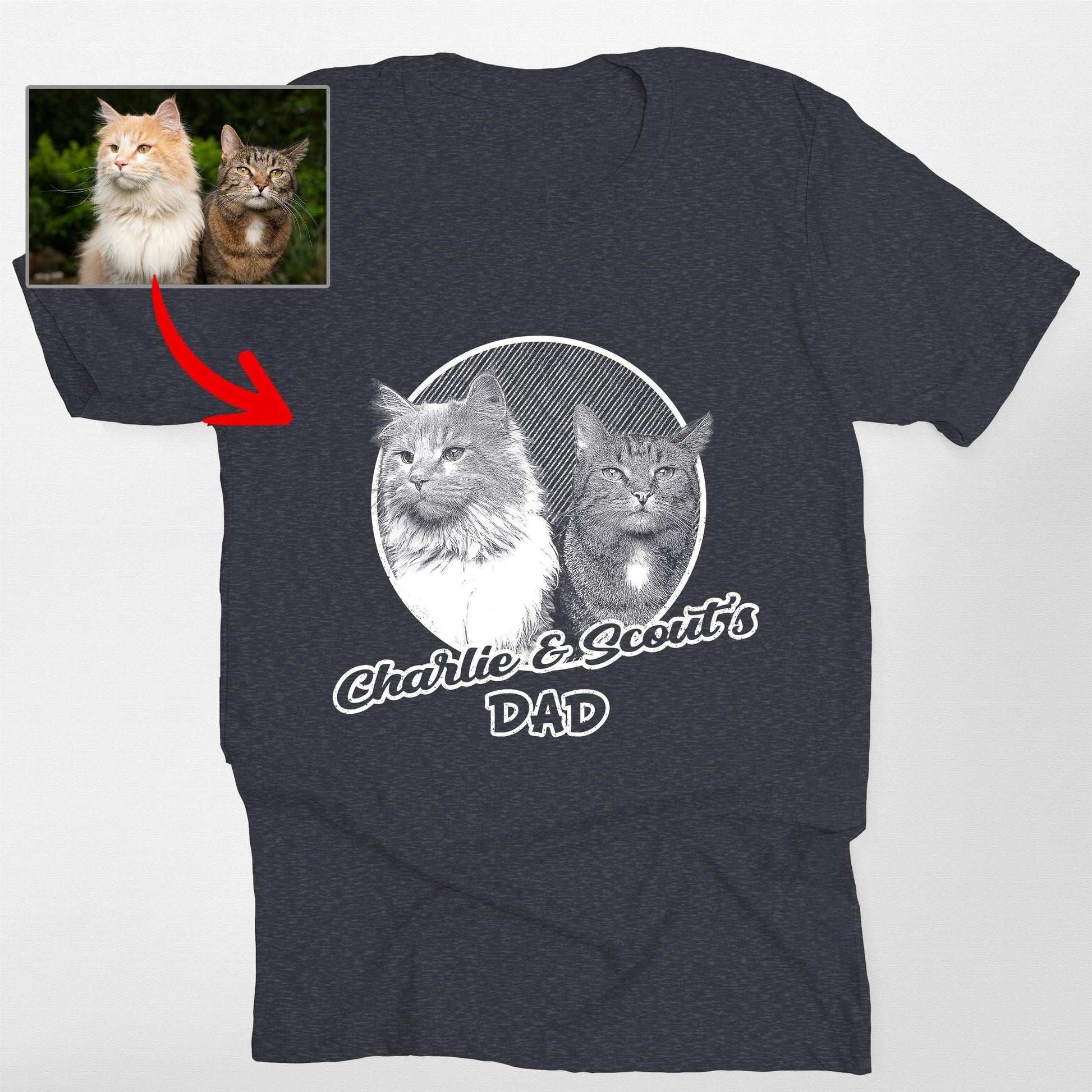 Brilliant Personalized Cat Bella Canvas Unisex T-Shirt (view 4)