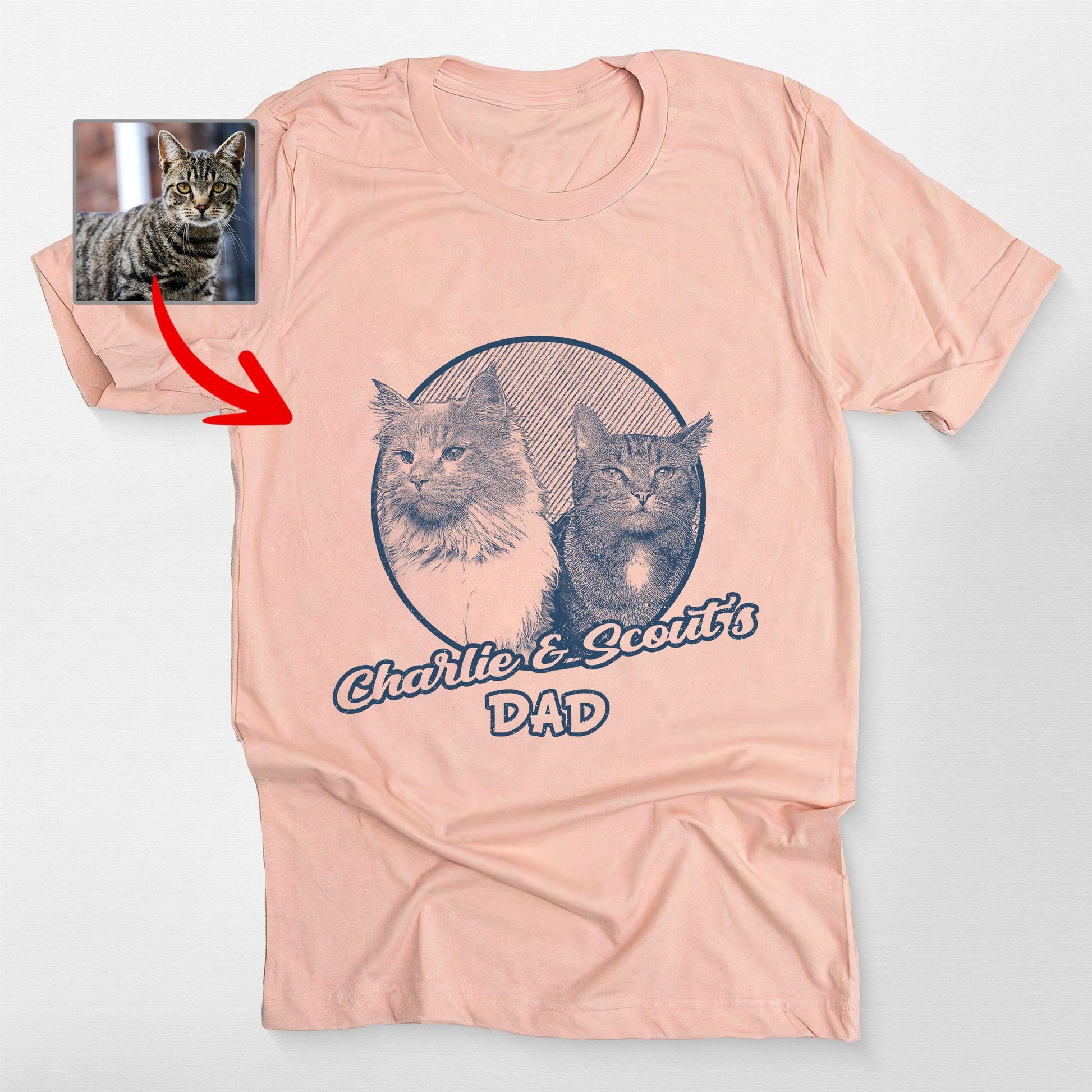 Brilliant Personalized Cat Bella Canvas Unisex T-Shirt (view 5)