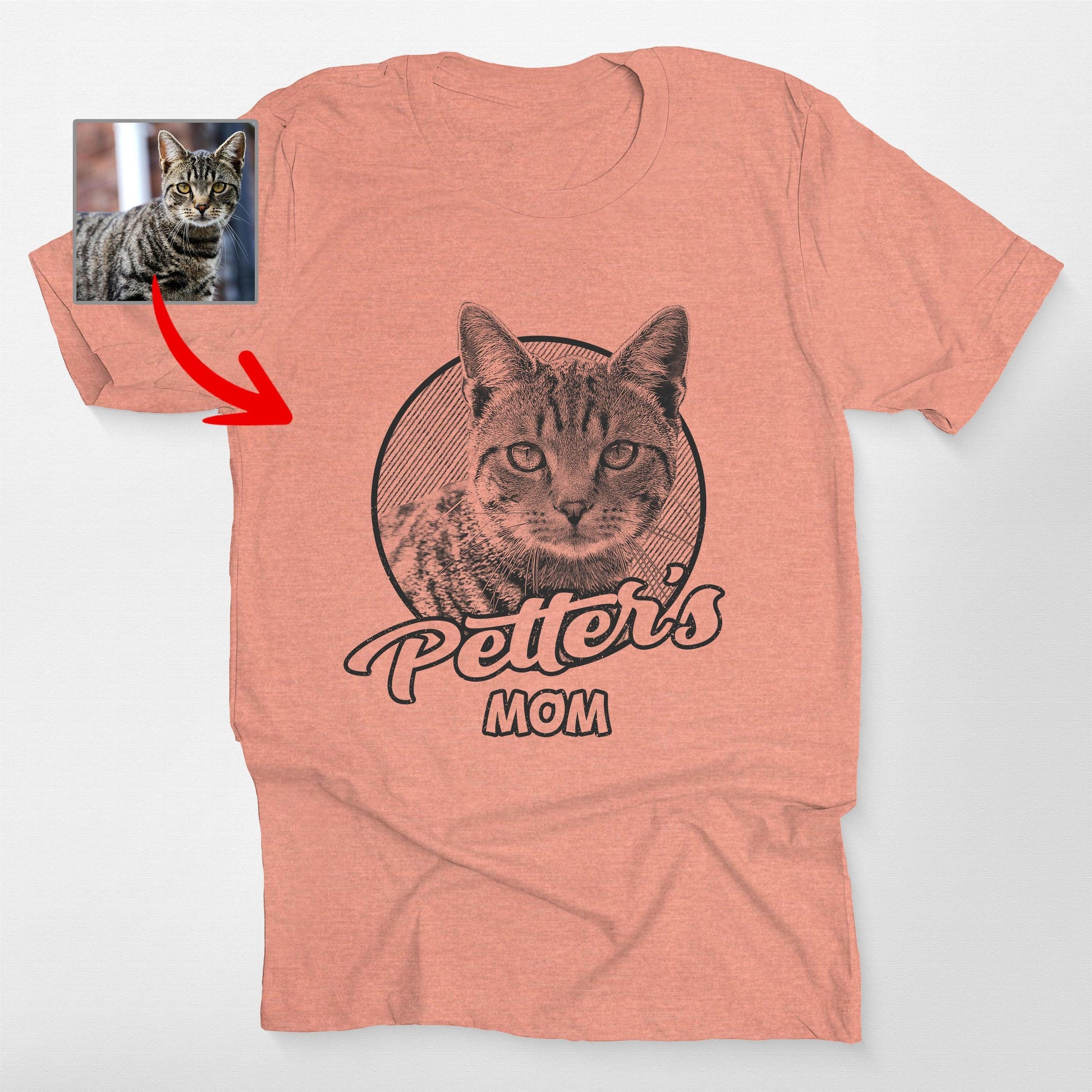 Brilliant Personalized Cat Bella Canvas Unisex T-Shirt (view 6)