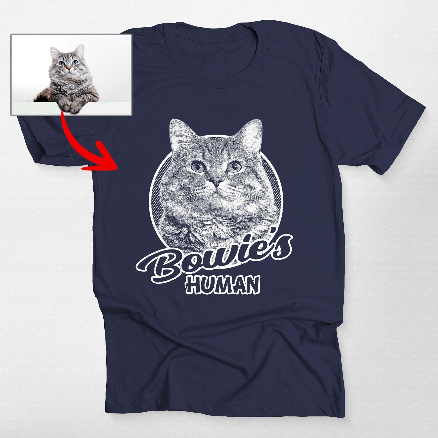 Brilliant Personalized Cat Bella Canvas Unisex T-Shirt (view 9)