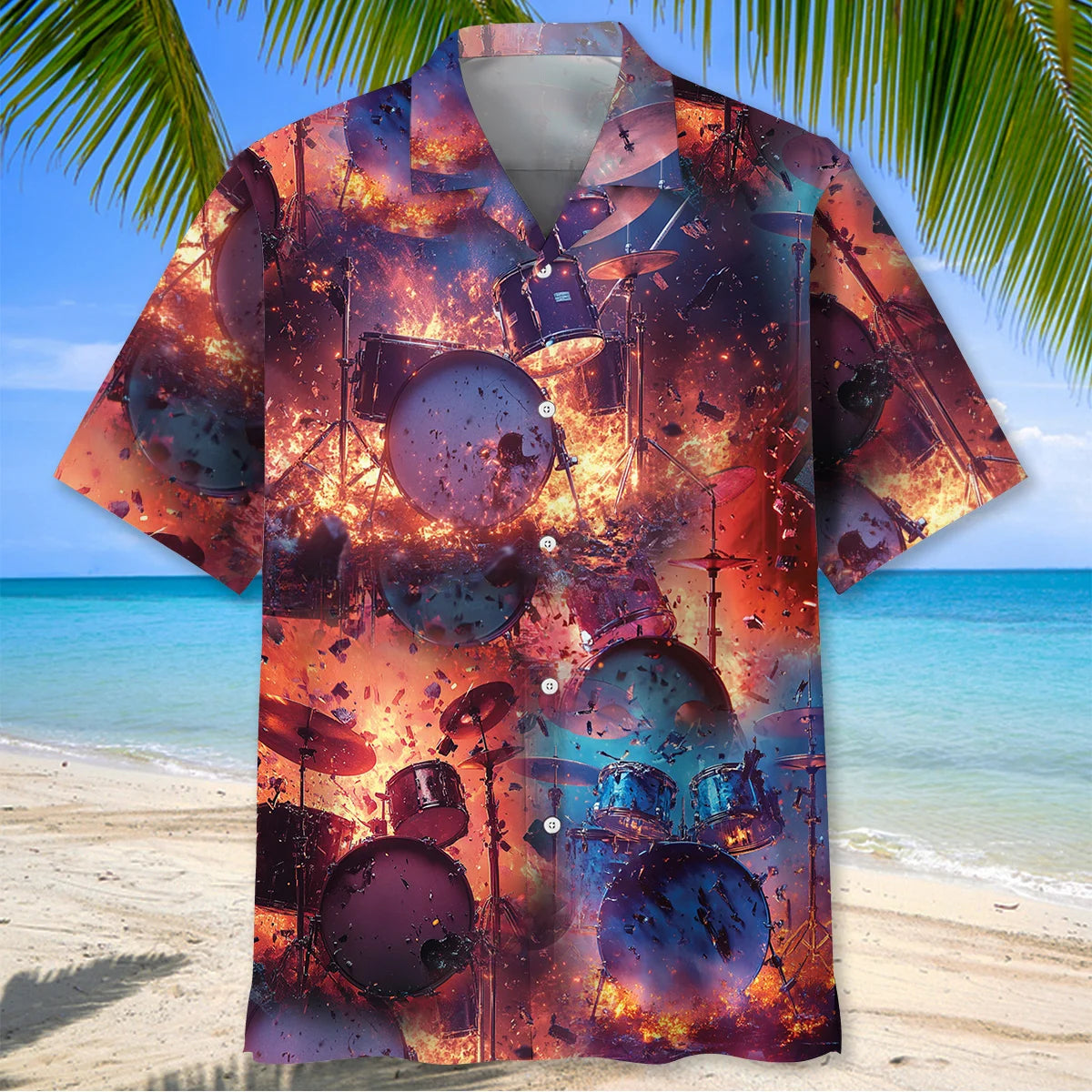 Broken Drum Fire Hawaiian Shirt