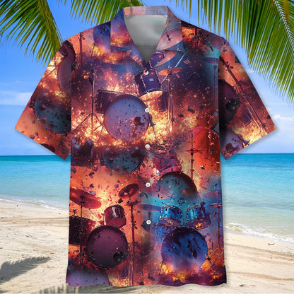 Broken Drum Fire Hawaiian Shirt