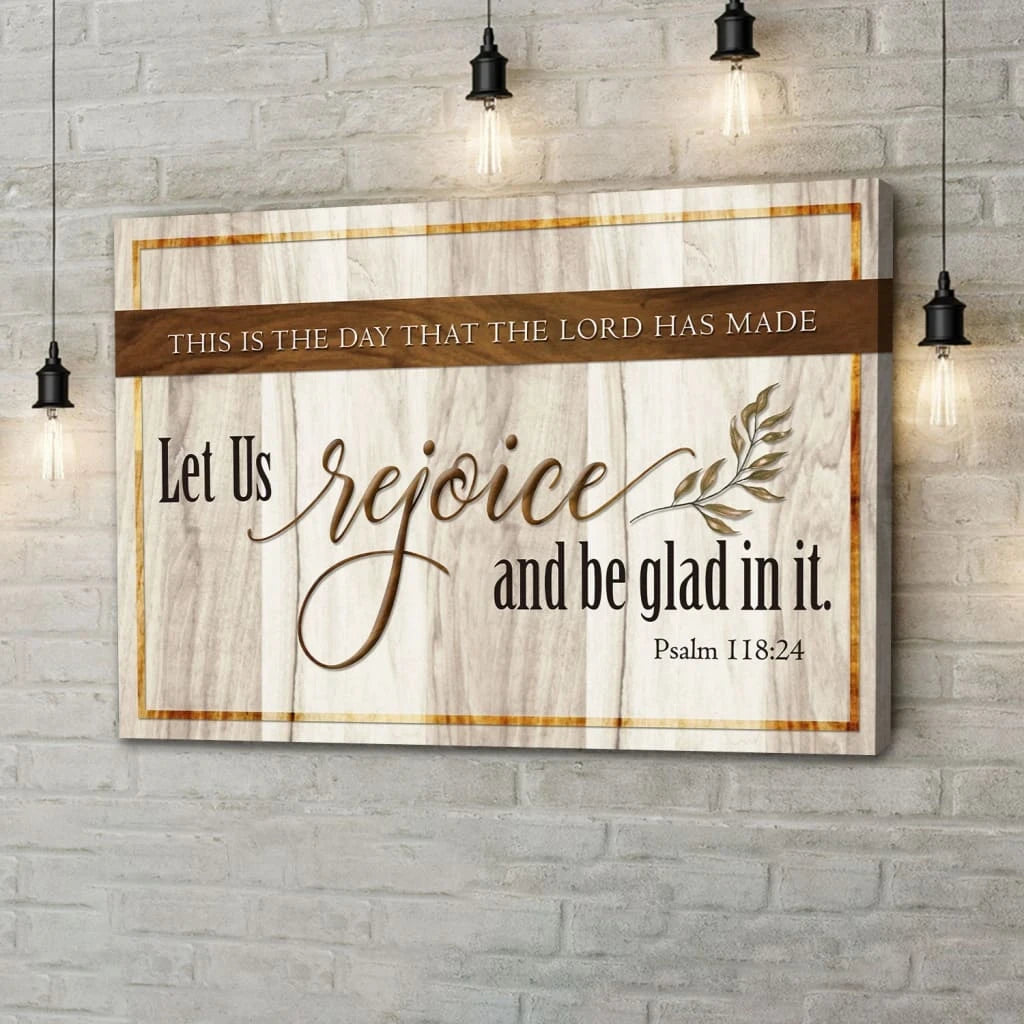 this is the day that the lord has made bible verse wall art canvas (Landscape)