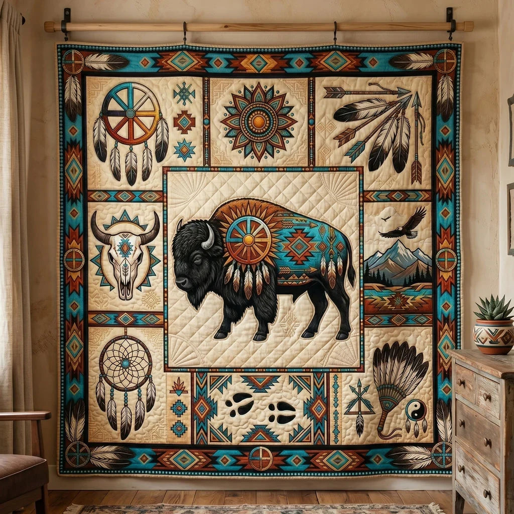 Buffalo Spirit Trail Quilt Blanket