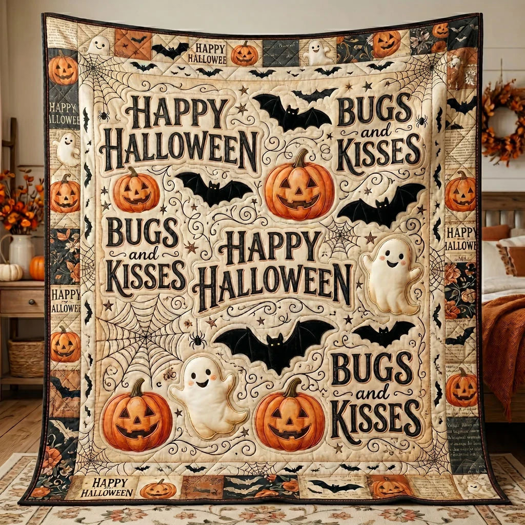 Bugs And Boo Kisses Quilt Blanket