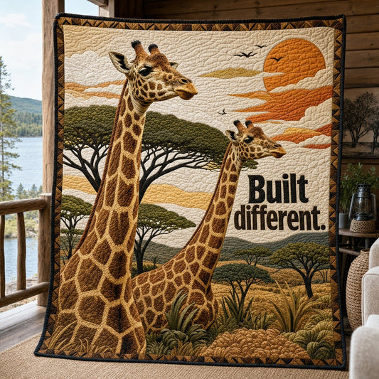 Built Different Quilt Blanket - Quilted Blanket by OtterMia