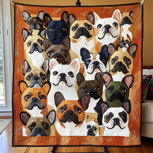 Bulldog Block Quilt Blanket