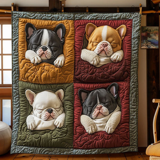 Bulldog Dream Quilt Blanket