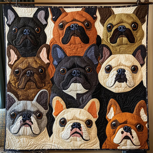 Bulldog Parade Quilt Blanket