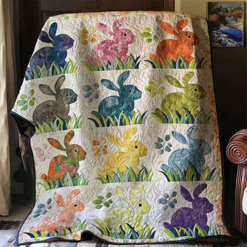 Bunny Colorful Quilt Blanket