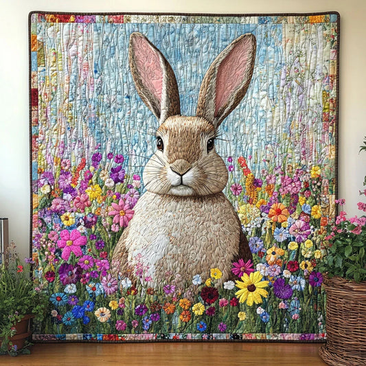 Bunny Flower Garden Quilt Blanket