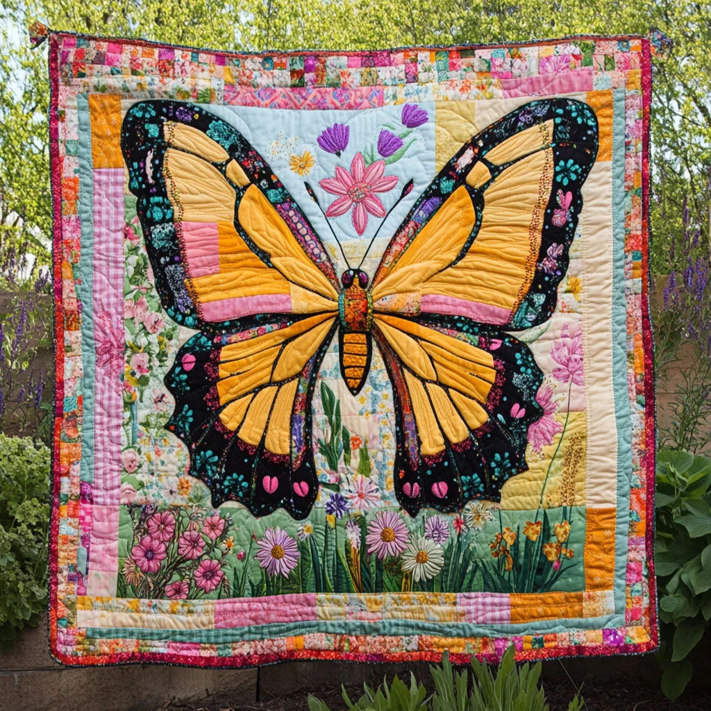 Butterfly Bloom Quilt Blanket