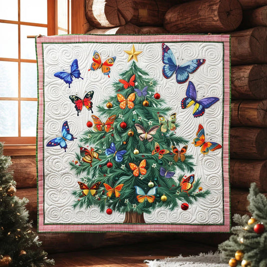 Butterfly Christmas Quilt Blanket