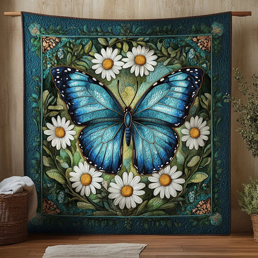Butterfly Daisy Garden Quilt Blanket