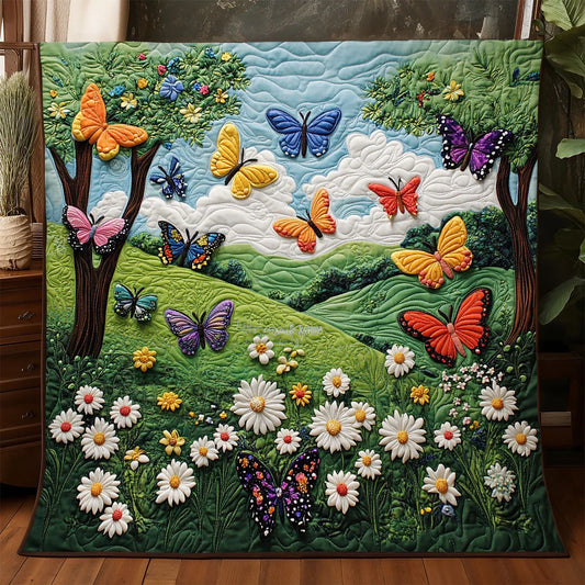 Butterfly Garden Quilt Blanket
