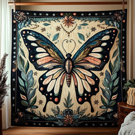 Butterfly Mandala Quilt Blanket