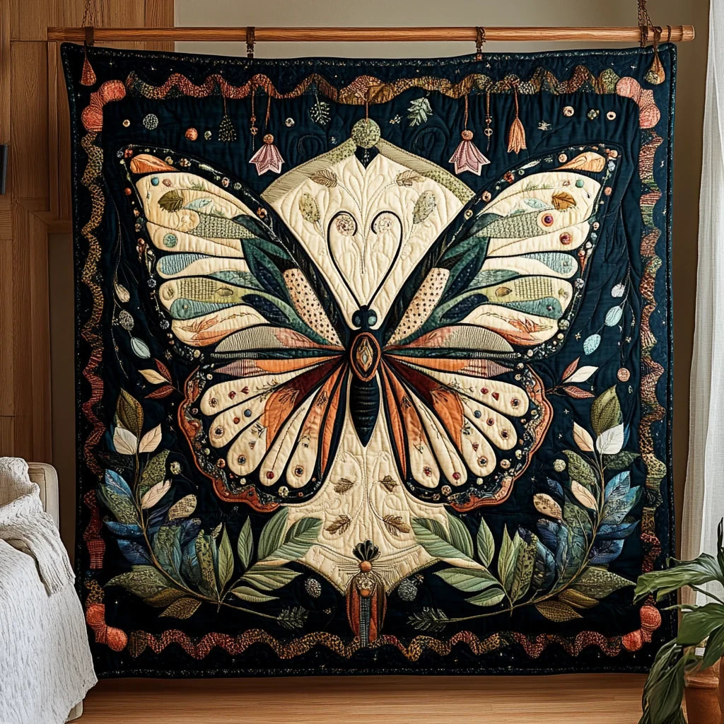 Butterfly Mandala Quilt Blanket