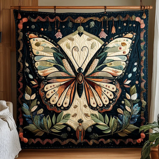 Butterfly Mandala Quilt Blanket