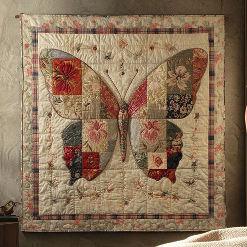 Butterfly Vintage Quilt Blanket