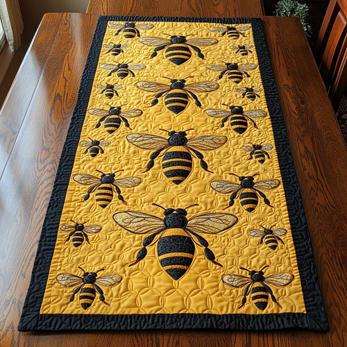 Buzzing Beauty Quilted Table Runner