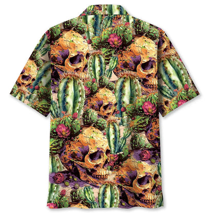 Cactus Skull Vintage Hawaiian Shirt
