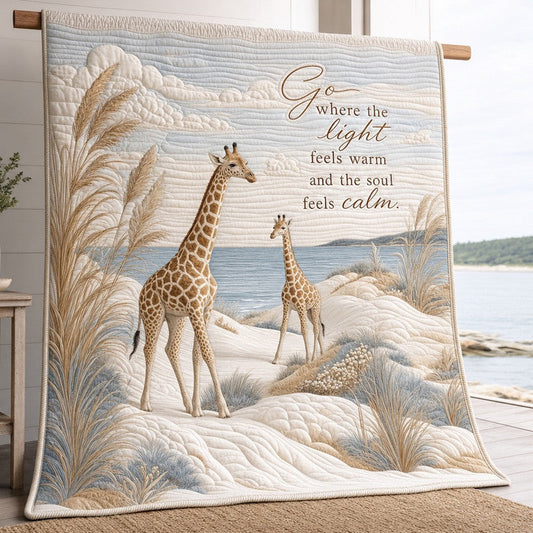 Calm Soul Quilt Blanket - Quilted Blanket by OtterMia
