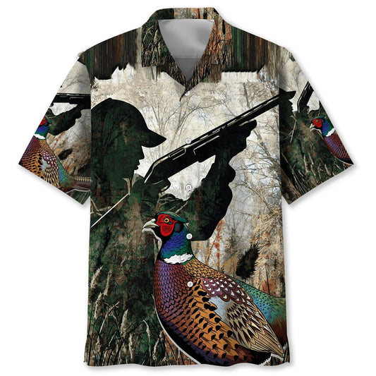 Camo Pheasant Hunting Hawaiian Shirt